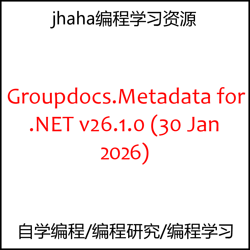 Groupdocs.Metadata for .NET v26.1.0