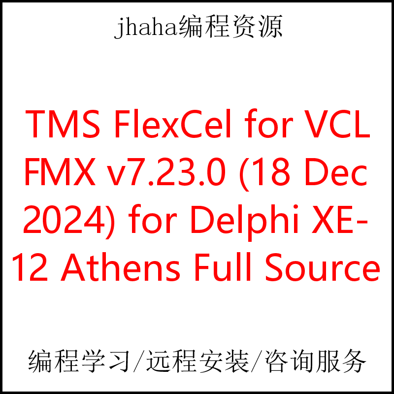 TMS FlexCel for VCL & FMX v7.23.0 for Delphi Full Source