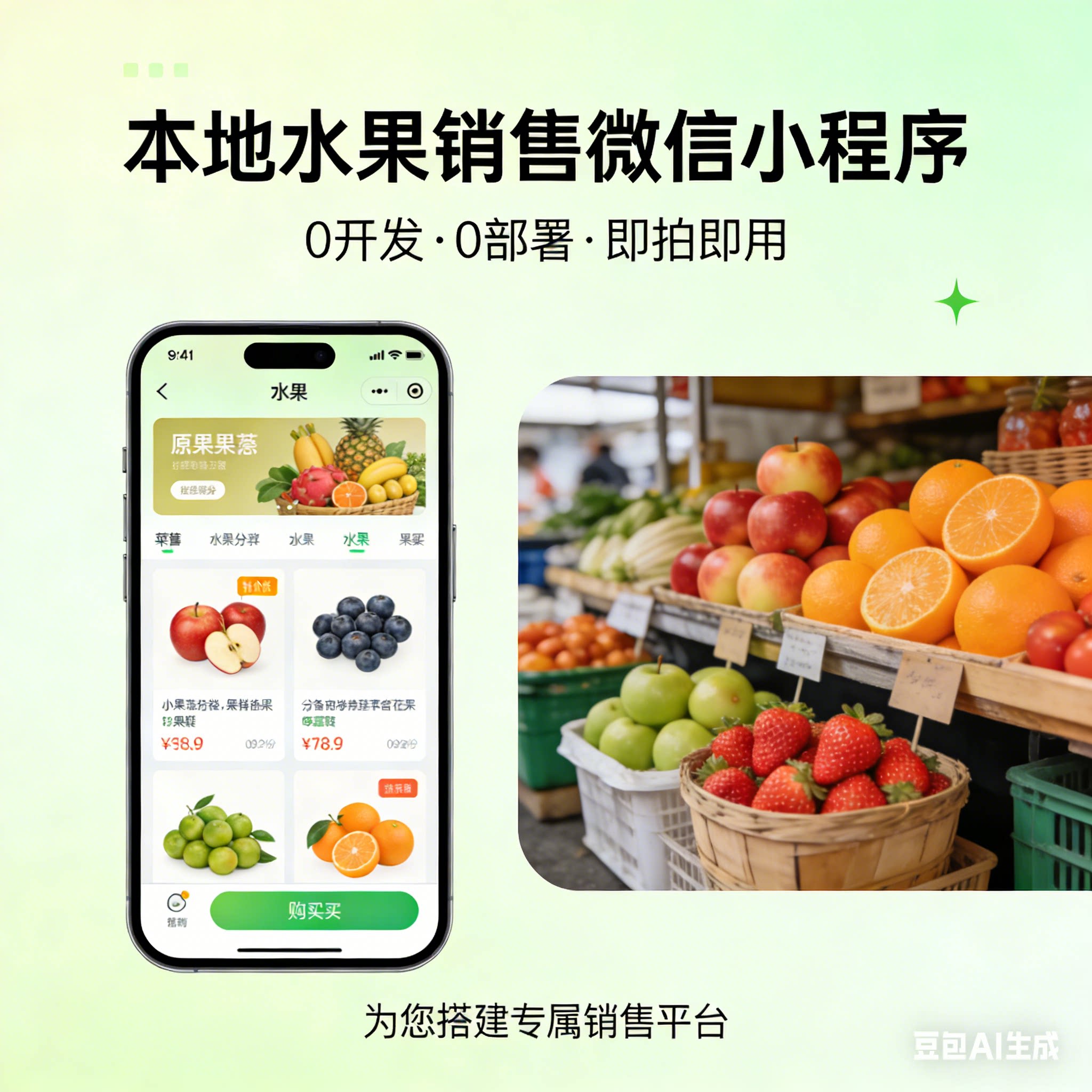 搭建本地水果销售微信小程序平台设计素材/源文件