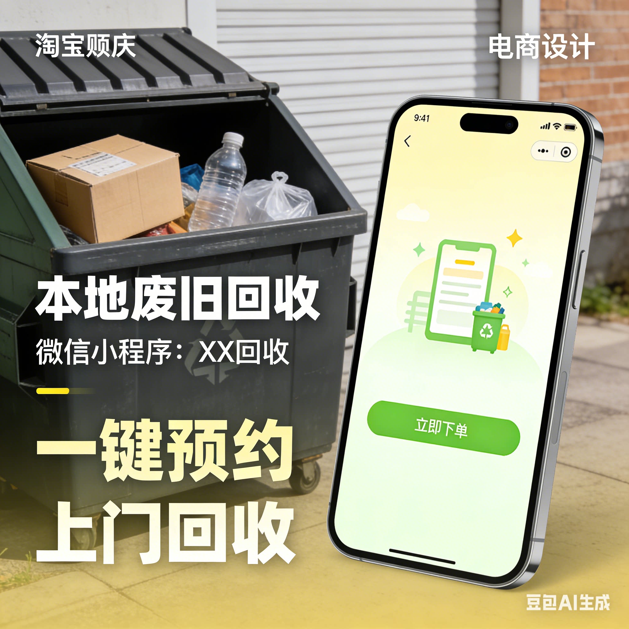 搭建本地废旧回收微信小程序平台设计素材/源文件