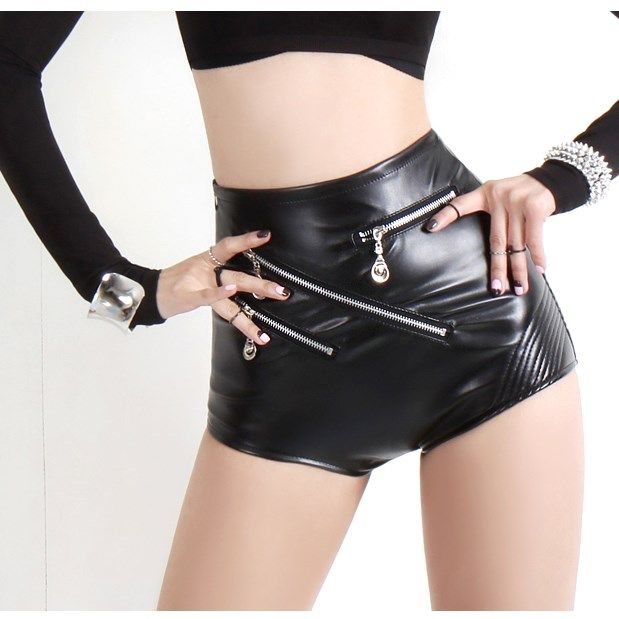 。钢管舞短裤女 练功服 弹力古高腰pu皮短裤薄绒性感三角皮裤热裤|msdalam kategori Butik wanita / wanita, seluar, seluar santai - dari Buy2taobao.com untuk memberikan perkhidmatan ejen Taobao profesional membeli