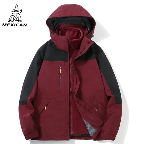 稻草人秋冬季羽绒冲锋衣防水情侣