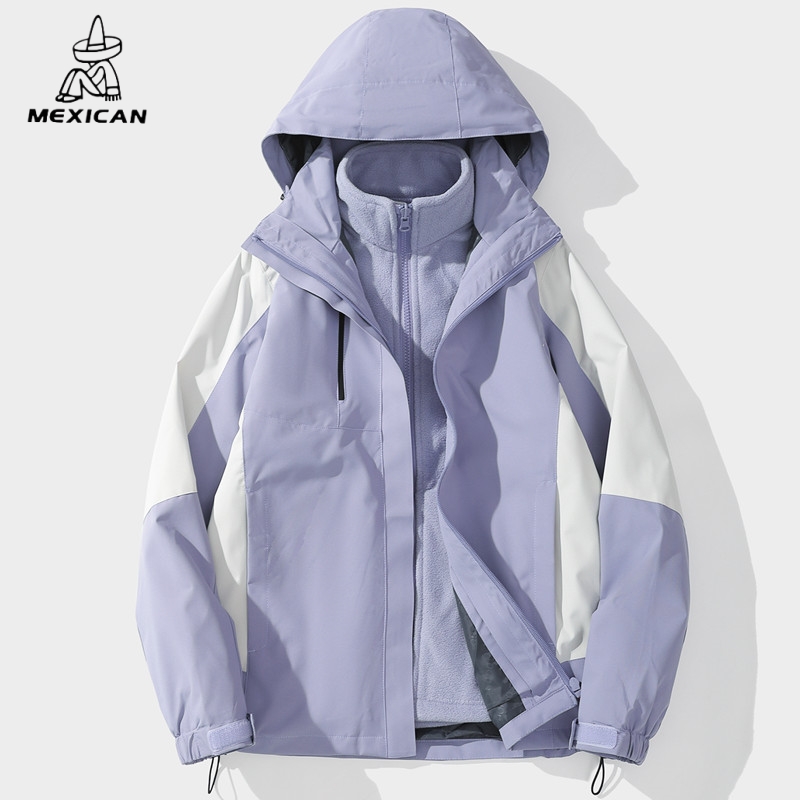 稻草人冲锋衣外套三合一秋冬季