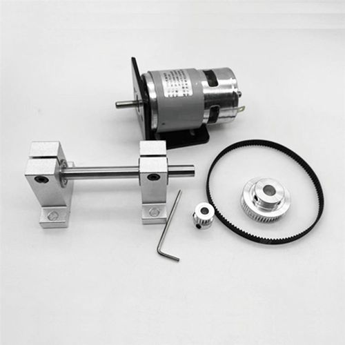 775电机12V24V正反转轴承座同步轮皮减速箱变速箱大扭矩旋转工具