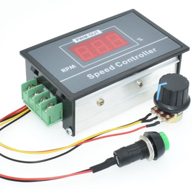 数显 PWM直流电机调速器6V12V24V48V无极调速开关控制器 显示壳