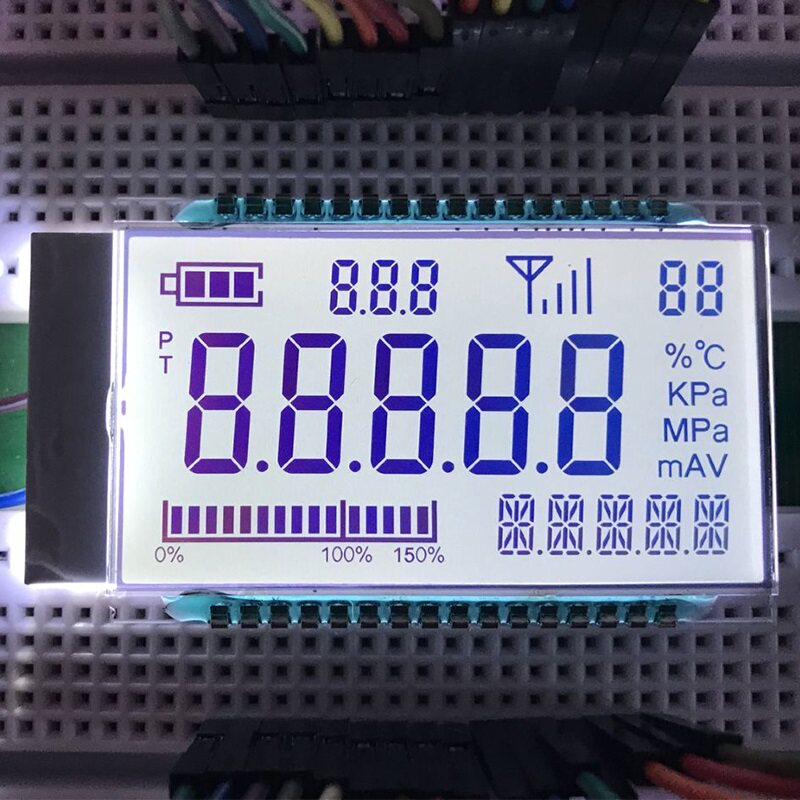 FSTN段码液晶屏温湿度压力仪表段码lcd米字8段式lcd显示屏QYF2968