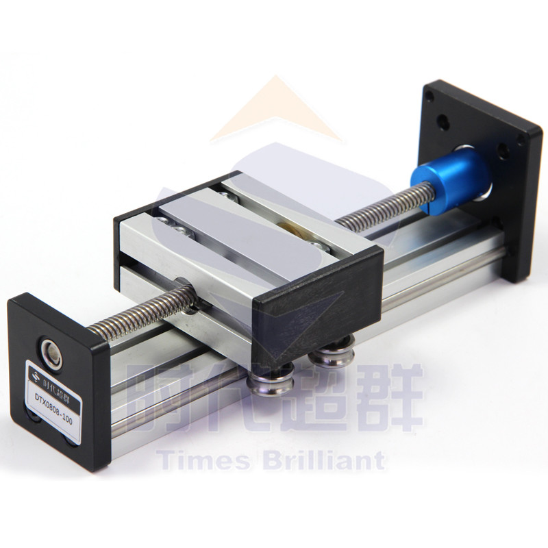 DTX0808T梯型丝杆直线导轨滑台模组直径8MM导程42/57电机升降自锁