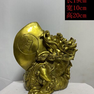 厂家直销黄铜睚眦摆件家居客厅装饰品工艺礼品铜日月神兽礼品摆件