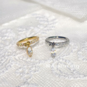 星空眼泪 钛合金16g耳环 耳骨环 仙人穿刺 满钻卡扣环 吊坠环