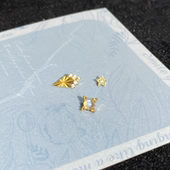 耳骨钉 仙人 16g内螺纹防敏 镀金耳钉 耳蜗钉 钛合金 琉璃梦