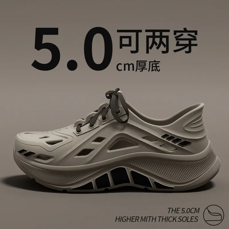 ECAC运动拖鞋男士夏季外穿防滑包跟速干透气溯溪钓鱼开车洞洞凉鞋