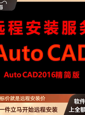 AutoCAD精简版2016软件远程安装包下载安装包 安装软件 激活软件