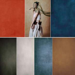 复古斑驳肌理高级感写真油画布影棚摄影拍照专用做旧直播间背景纸