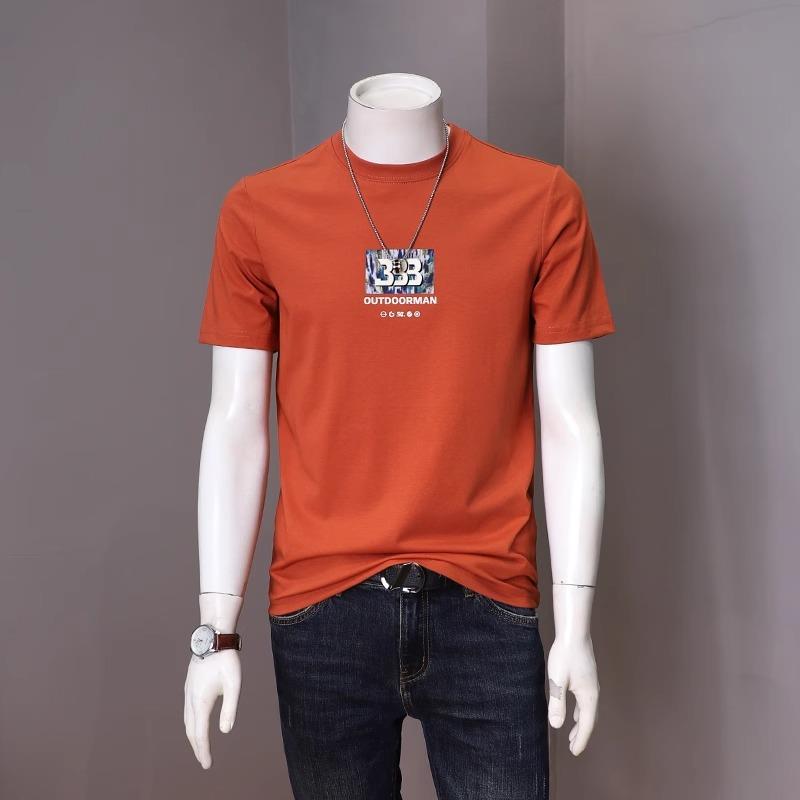 潮牌修身版男士夏季新品短袖t恤衫韩版青年时尚潮流圆领半袖上衣