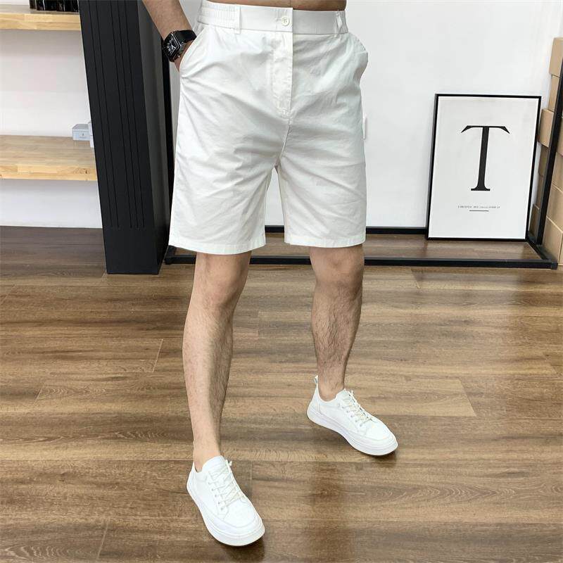 潮牌1212薄款夏季男士五分裤简约时尚休闲短裤百搭修身纯色休闲裤