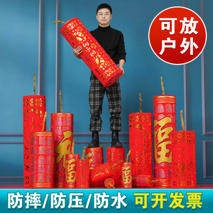 新年元旦仿真坐炮商场酒店橱窗场景布置摆件炮竹炮仗蛇年春节装饰
