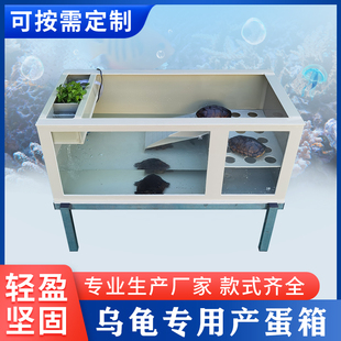 烏龜產(chǎn)蛋箱產(chǎn)蛋池臺(tái)盒飼養(yǎng)缸帶曬臺(tái)爬臺(tái)帶過(guò)濾沙池小中大型專(zhuān)用缸