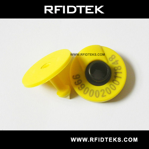 ATE02重复使用电子猪牛耳标 ISO11784/85 FDX-B 可读写EM4305芯片