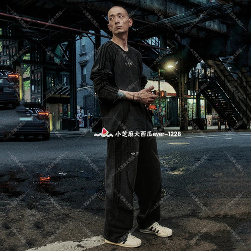adidas三叶草运动宽松长袖T恤