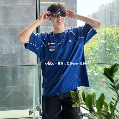adidas三叶草机车风短袖T恤