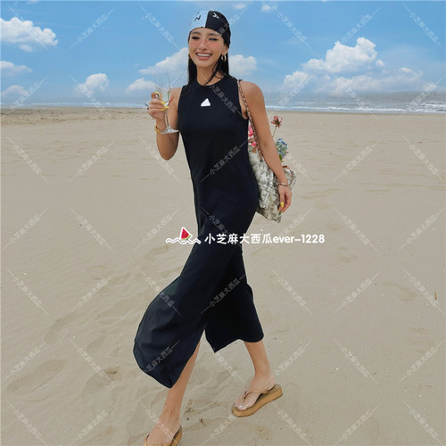 adidas运动休闲连衣裙长裙
