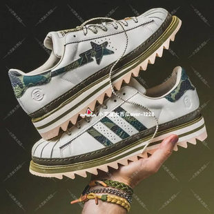 adidas三叶草CLOT陈冠希BAPE三方联名SUPERSTAR男女板鞋 KJ1473