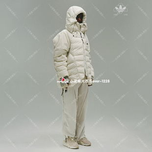 adidas x HAMCUS联名情侣拼色连帽保暖羽绒服IU4837IX4343IX4344
