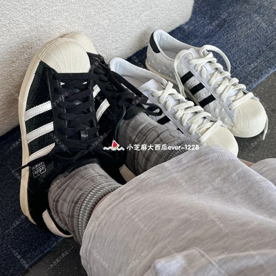 adidas三叶草鳄鱼纹皮革鞋运动鞋