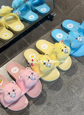 adidas三叶草Care Bears ADILETTE联名复古拖鞋KH9955/9956/9957