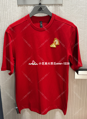 adidas阿迪达斯新年款纯棉柔软运动休闲宽松短袖T恤KQ5100KR3078
