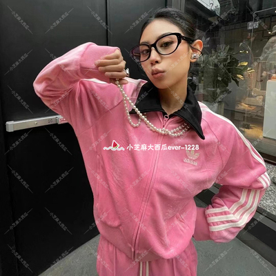 adidas三叶草复古运动连帽夹克