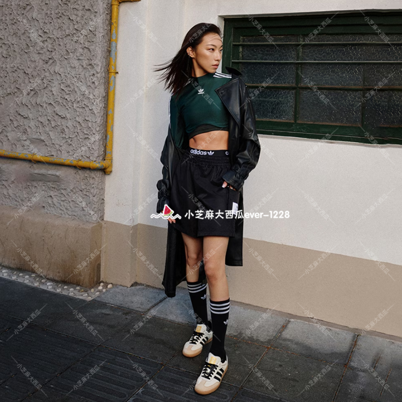 adidas三叶草复古运动鞋T头鞋