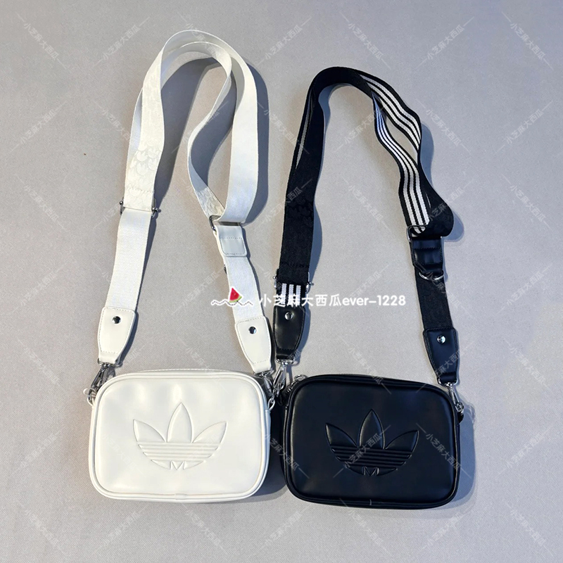 adidas三叶草单肩挎包方形包