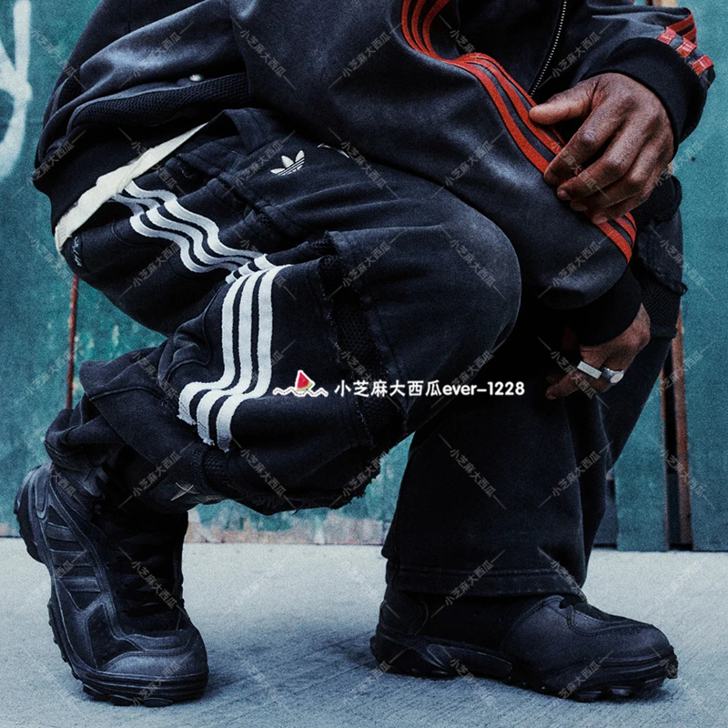 adidas三叶草潮流宽松运动裤