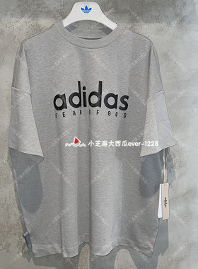 adidas三叶草FOG ATHLETICS男女宽松运动休闲套头短袖T恤JZ4894