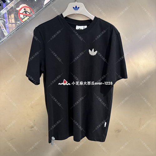 adidas三叶草运动短袖圆领T恤