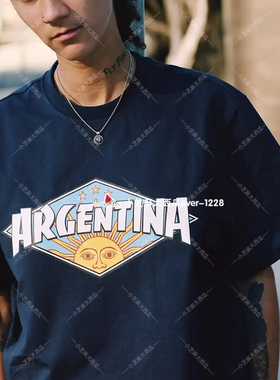 adidas三叶草THRASHER X AFA ARGENTINA滑板风短袖T恤KX4543/4544