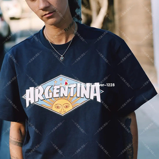adidas三叶草THRASHER X AFA ARGENTINA滑板风短袖T恤KX4543/4544