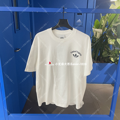 adidas三叶草棉运动短袖T恤