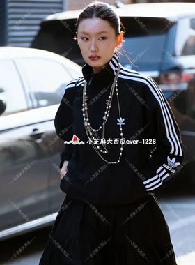adidas三叶草正品ADICOLOR经典三条纹女子休闲运动夹克外套H20540