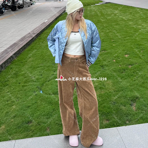 adidas三叶草双面穿保暖棉服