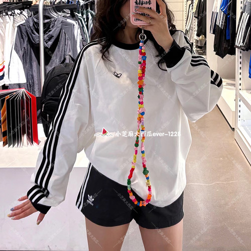 adidas三叶草休闲宽松长袖T恤