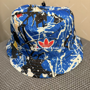 adidas三叶草曼联x石玫瑰联名足球休闲文化时尚运动渔夫帽KE5264