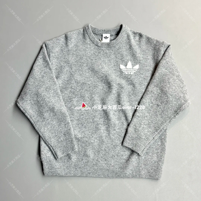 adidas三叶草运动宽松针织衫