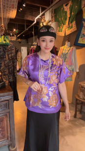 原掌柜家 老软缎真丝上衣