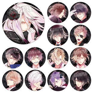 魔鬼恋人动漫徽章 DIABOLIK LOVERS奇诺月浪卡拉吧唧胸章13种