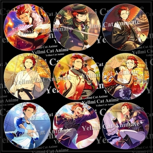 ES徽章偶像梦幻祭吧唧挂件镜子大将 红月鬼龙红郎缶バッジ现货24