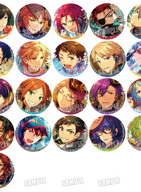 ES偶像梦幻祭吧唧 月永雷欧/濑名泉/巴日和二次元动漫徽章胸章 I