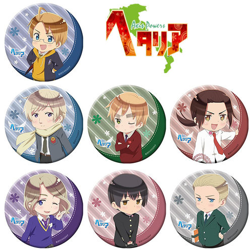 黑塔利亚Axis Powers动漫徽章58mm胸章别针二次元周边吧唧海报