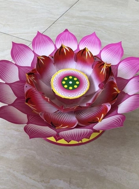半成品折纸七彩莲花聚宝盆莲花台金银山祭祀祭祖用品包邮